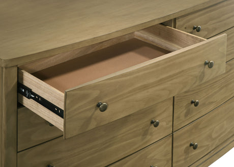 Granada 8-drawer Dresser and Mirror Natural Pine - Home Elegance USA