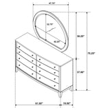 Granada 8-drawer Dresser and Mirror Natural Pine - Home Elegance USA