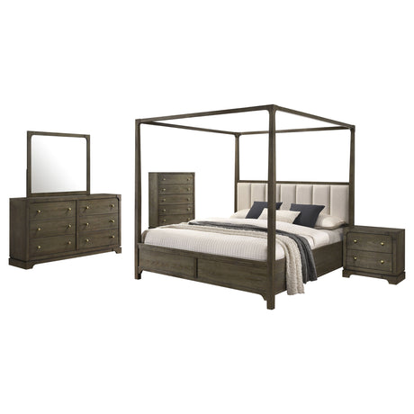 Gran Park 5-piece Eastern King Bedroom Set Dark Cocoa - sold by Home Elegance USA