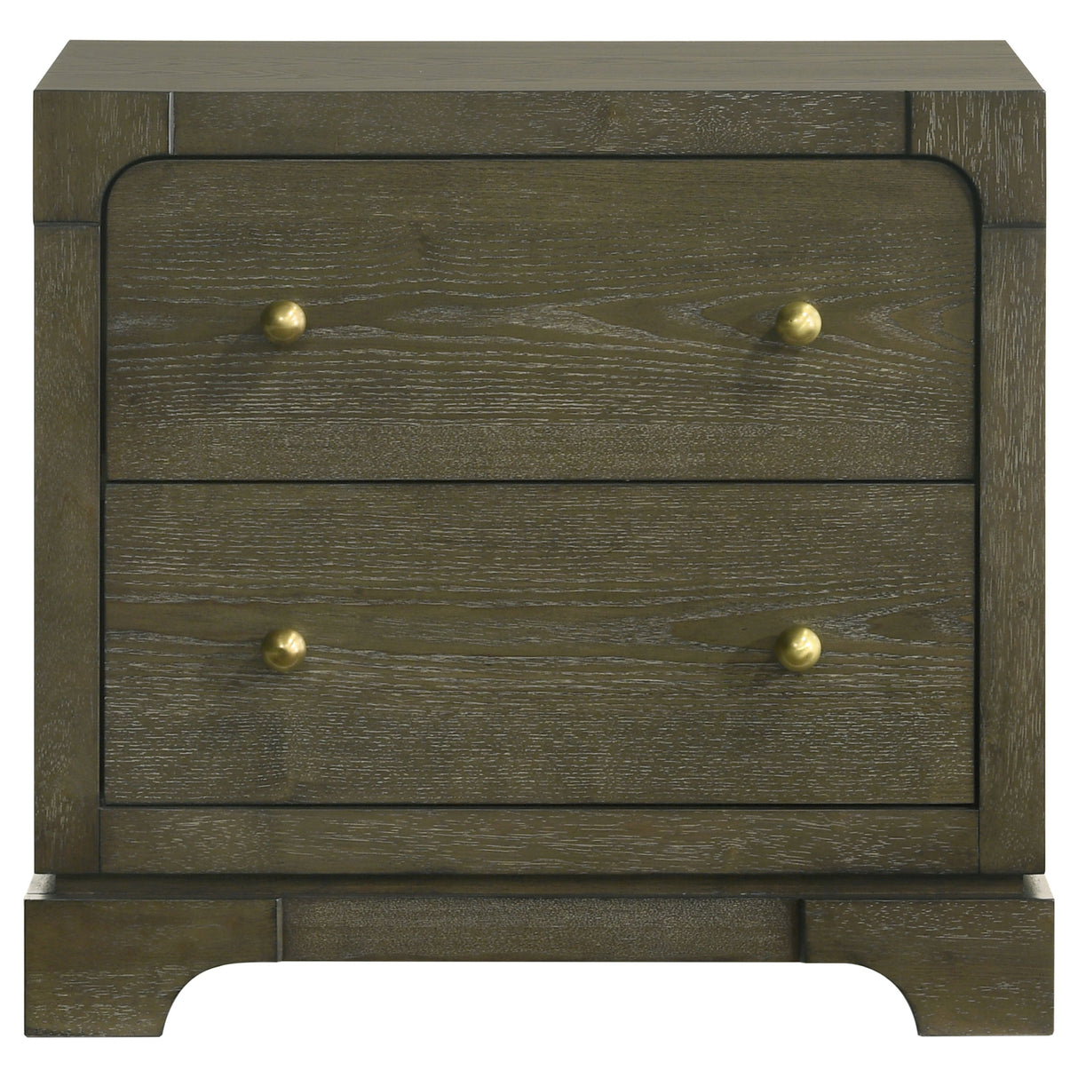 Gran Park 2-drawer Nightstand Bedside Table Dark Cocoa - Home Elegance USA