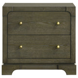 Gran Park 2-drawer Nightstand Bedside Table Dark Cocoa - Home Elegance USA