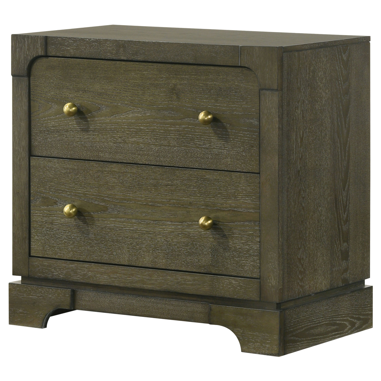 Gran Park 2-drawer Nightstand Bedside Table Dark Cocoa - Home Elegance USA