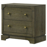 Gran Park 2-drawer Nightstand Bedside Table Dark Cocoa - Home Elegance USA