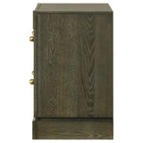 Gran Park 2-drawer Nightstand Bedside Table Dark Cocoa - Home Elegance USA