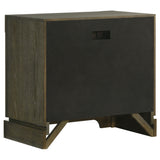 Gran Park 2-drawer Nightstand Bedside Table Dark Cocoa - Home Elegance USA