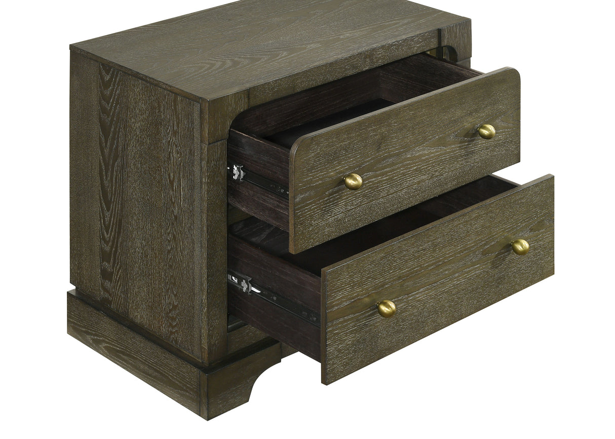 Gran Park 2-drawer Nightstand Bedside Table Dark Cocoa - Home Elegance USA