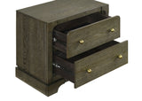 Gran Park 2-drawer Nightstand Bedside Table Dark Cocoa - Home Elegance USA