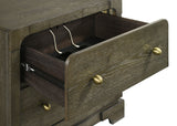 Gran Park 2-drawer Nightstand Bedside Table Dark Cocoa - Home Elegance USA