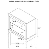 Gran Park 2-drawer Nightstand Bedside Table Dark Cocoa - Home Elegance USA