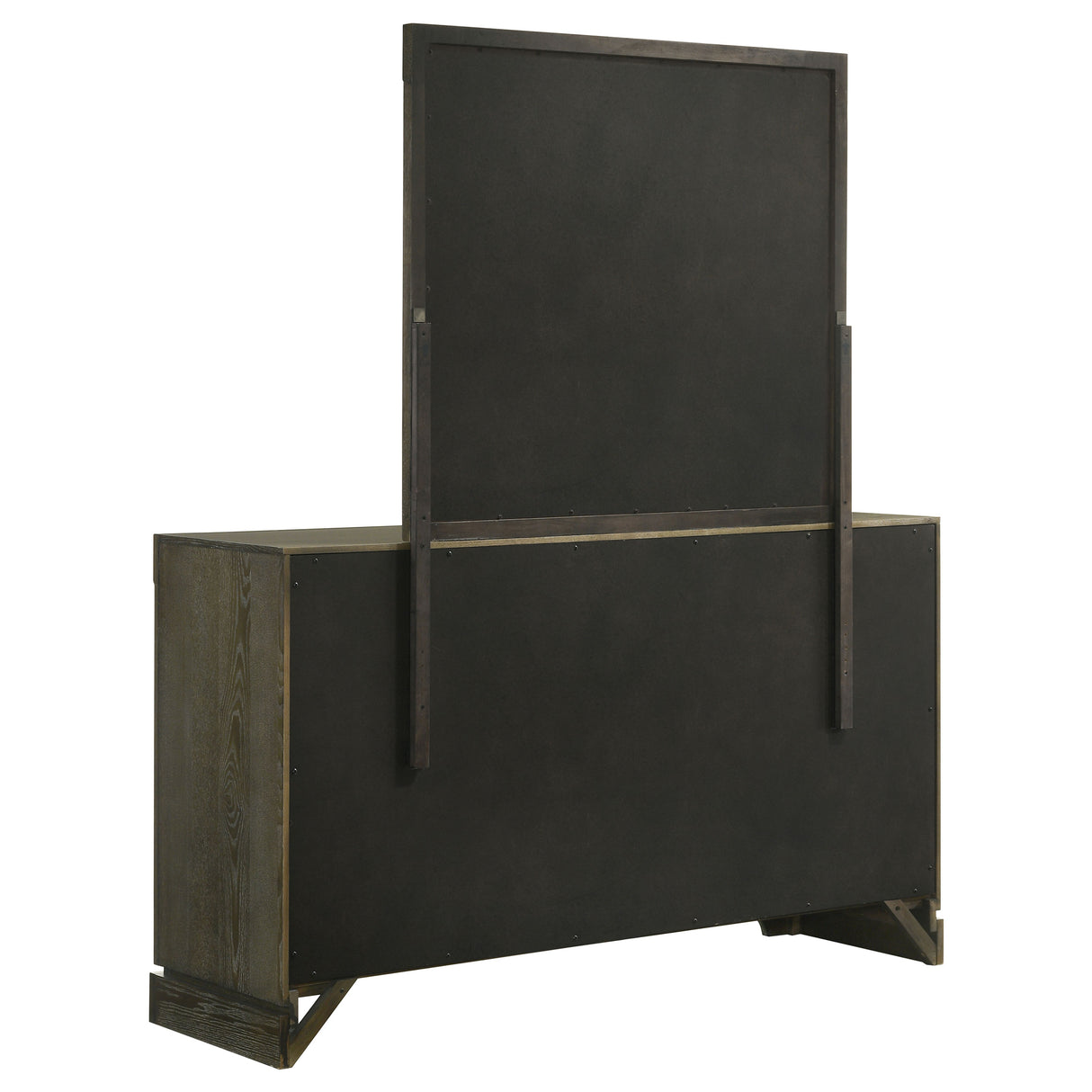 Gran Park 6-drawer Dresser and Mirror Dark Cocoa - Home Elegance USA