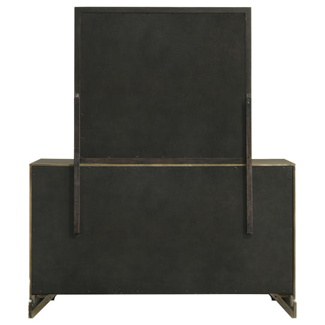 Gran Park 6-drawer Dresser and Mirror Dark Cocoa - Home Elegance USA