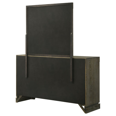 Gran Park 6-drawer Dresser and Mirror Dark Cocoa - Home Elegance USA
