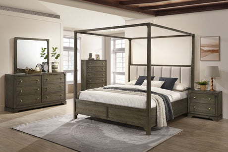 Gran Park 6-drawer Dresser and Mirror Dark Cocoa - Home Elegance USA