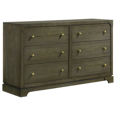 Gran Park 6-drawer Dresser Cabinet Dark Cocoa - Home Elegance USA