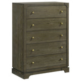 Gran Park 5-drawer Bedroom Chest of Drawers Dark Cocoa - Home Elegance USA
