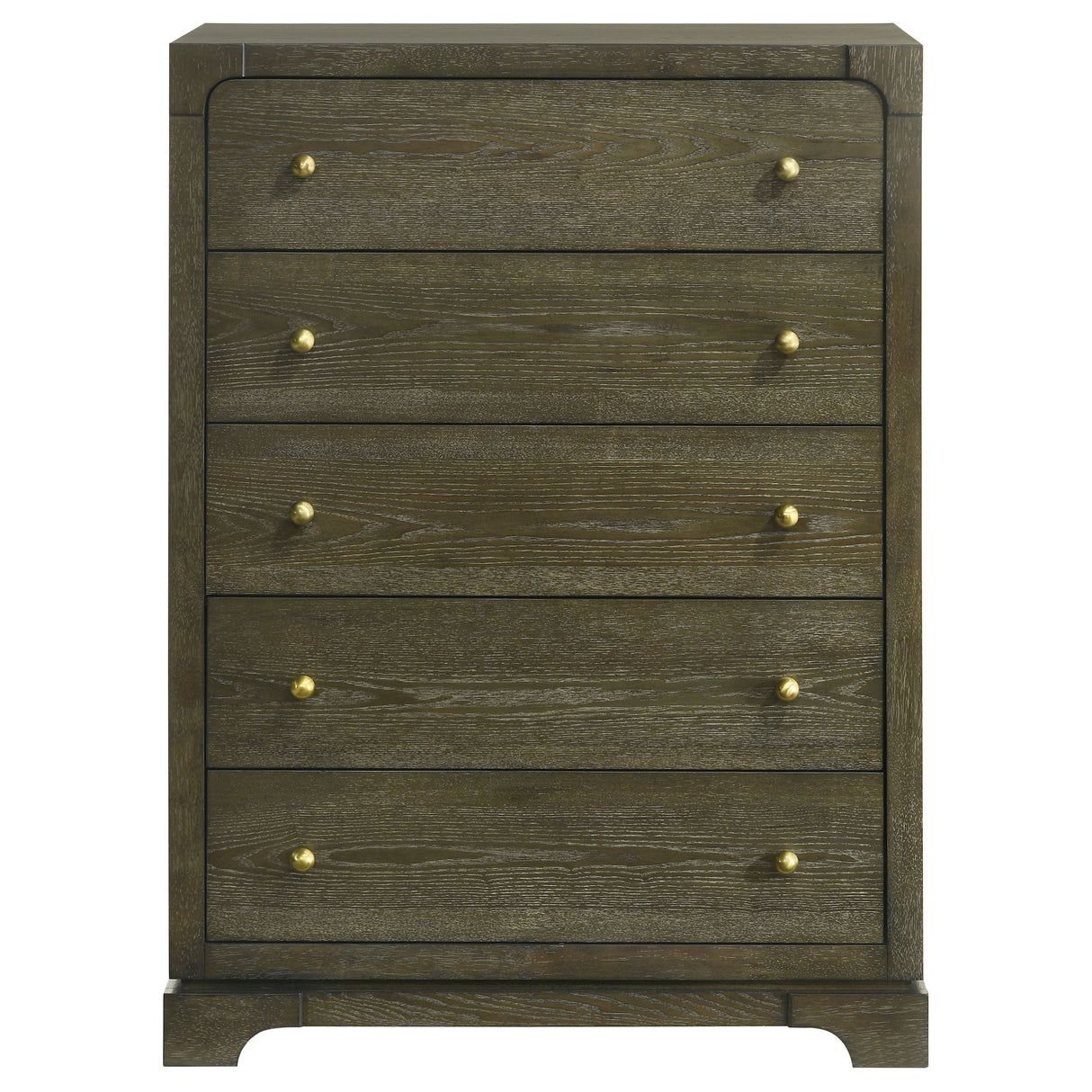 Gran Park 5-drawer Bedroom Chest of Drawers Dark Cocoa - Home Elegance USA