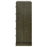 Gran Park 5-drawer Bedroom Chest of Drawers Dark Cocoa - Home Elegance USA