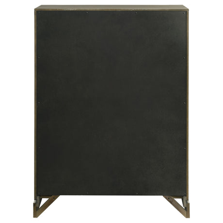 Gran Park 5-drawer Bedroom Chest of Drawers Dark Cocoa - Home Elegance USA