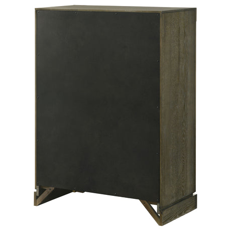 Gran Park 5-drawer Bedroom Chest of Drawers Dark Cocoa - Home Elegance USA