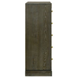 Gran Park 5-drawer Bedroom Chest of Drawers Dark Cocoa - Home Elegance USA