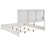 Ives 4-piece Eastern King Bedroom Set White High Gloss - sold by Home Elegance USA