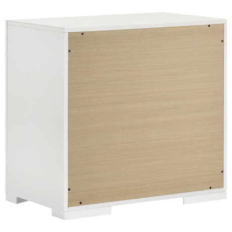 Ives 4-piece Eastern King Bedroom Set White High Gloss - sold by Home Elegance USA