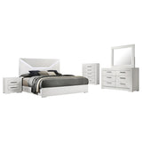 Ives 5-piece Queen Bedroom Set White High Gloss - sold by Home Elegance USA