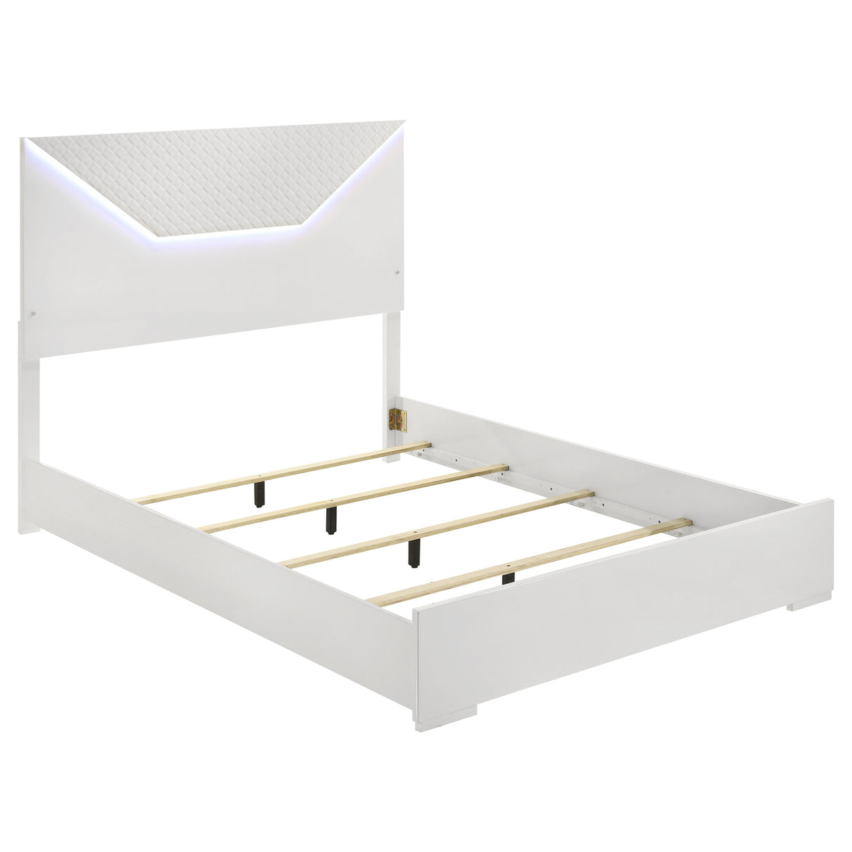 Ives 5-piece Queen Bedroom Set White High Gloss - sold by Home Elegance USA