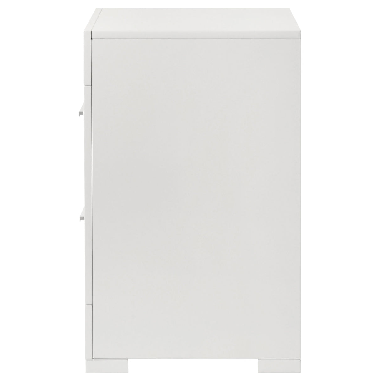 Ives 2-drawer Nightstand Bedside Table White High Gloss - Home Elegance USA