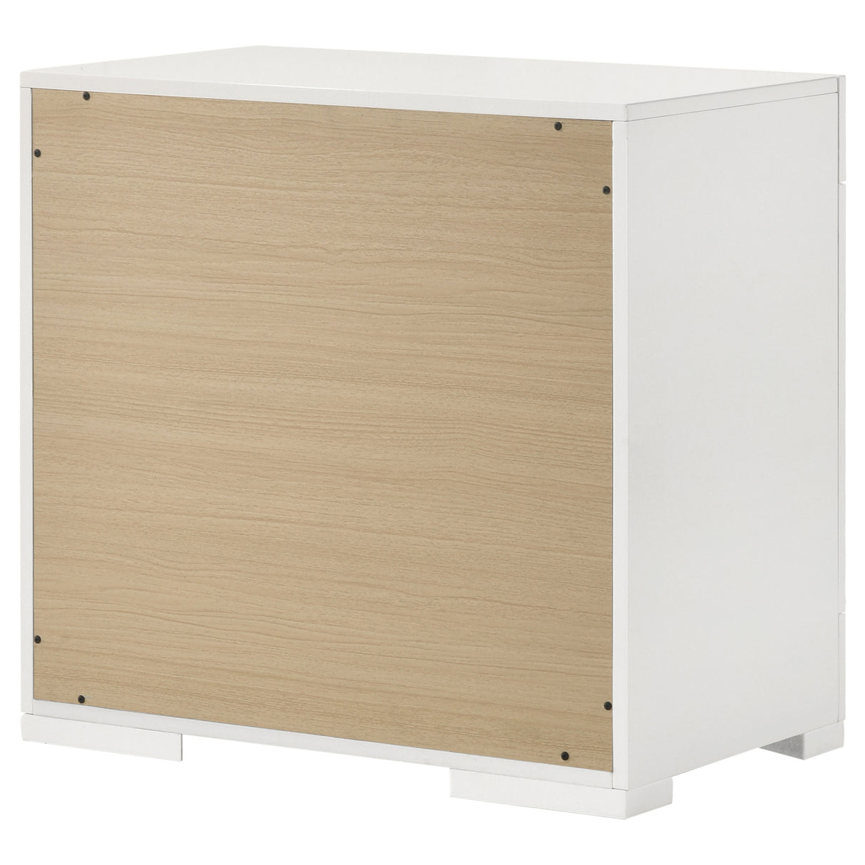 Ives 2-drawer Nightstand Bedside Table White High Gloss - Home Elegance USA