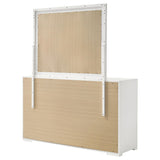Ives 6-drawer Dresser and Mirror White High Gloss - Home Elegance USA