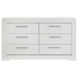 Ives 6-drawer Dresser Cabinet White High Gloss - Home Elegance USA