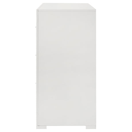Ives 6-drawer Dresser Cabinet White High Gloss - Home Elegance USA