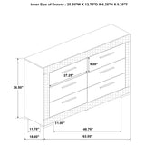 Ives 6-drawer Dresser Cabinet White High Gloss - Home Elegance USA