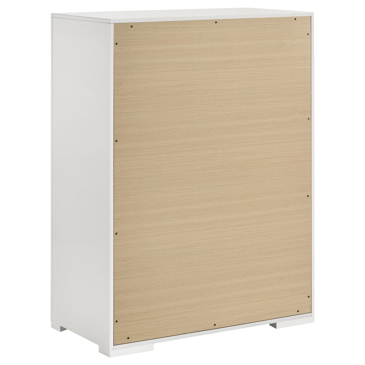 Ives 5-drawer Bedroom Chest of Drawers White High Gloss - Home Elegance USA