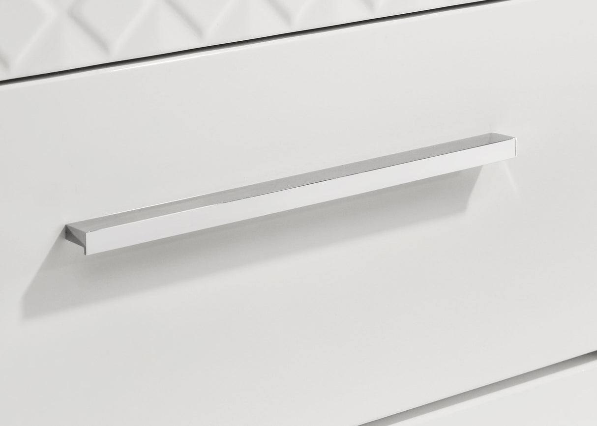 Ives 5-drawer Bedroom Chest of Drawers White High Gloss - Home Elegance USA
