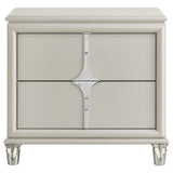 Olivia 2-drawer Nightstand Bedside Table Pearl White - Home Elegance USA