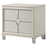 Olivia 2-drawer Nightstand Bedside Table Pearl White - Home Elegance USA