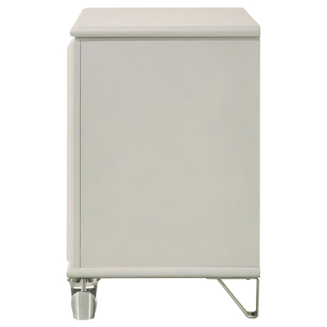 Olivia 2-drawer Nightstand Bedside Table Pearl White - Home Elegance USA