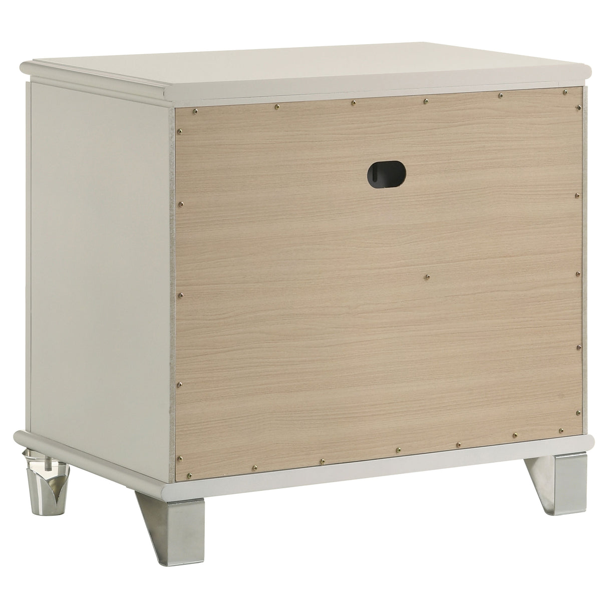 Olivia 2-drawer Nightstand Bedside Table Pearl White - Home Elegance USA