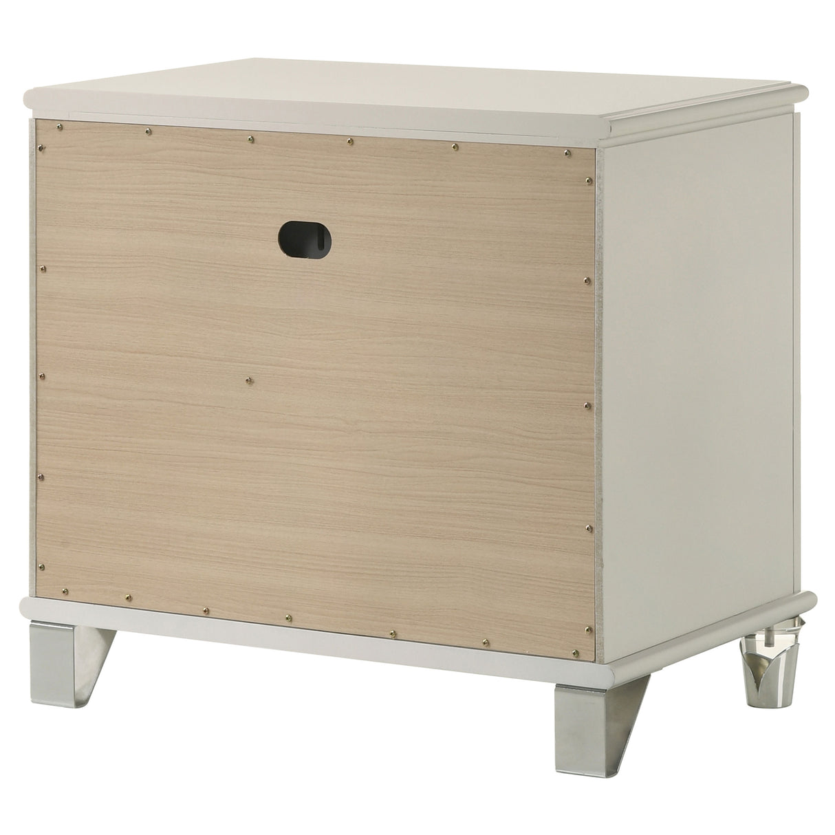 Olivia 2-drawer Nightstand Bedside Table Pearl White - Home Elegance USA
