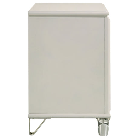 Olivia 2-drawer Nightstand Bedside Table Pearl White - Home Elegance USA