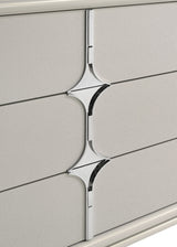 Olivia 6-drawer Dresser and LED Mirror Pearl White - Home Elegance USA
