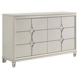 Olivia 6-drawer Dresser Cabinet Pearl White - Home Elegance USA