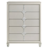 Olivia 5-drawer Bedroom Chest of Drawers Pearl White - Home Elegance USA
