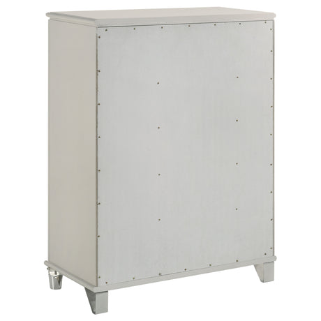 Olivia 5-drawer Bedroom Chest of Drawers Pearl White - Home Elegance USA