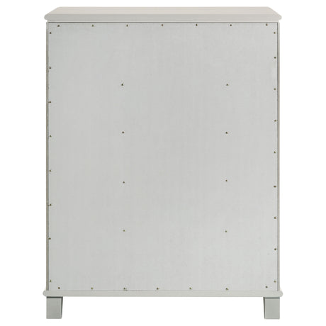 Olivia 5-drawer Bedroom Chest of Drawers Pearl White - Home Elegance USA