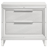 Marmore 2-drawer Nightstand Bedside Table White - Home Elegance USA