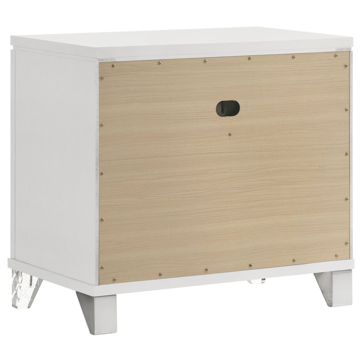 Marmore 2-drawer Nightstand Bedside Table White - Home Elegance USA
