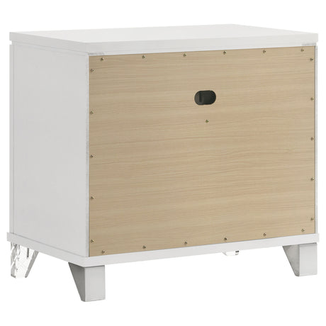 Marmore 2-drawer Nightstand Bedside Table White - Home Elegance USA